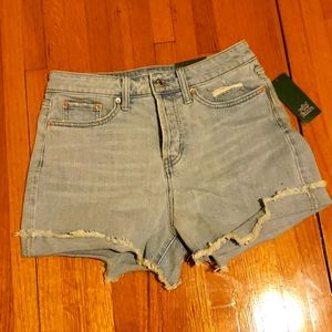 Light blue jean shorts